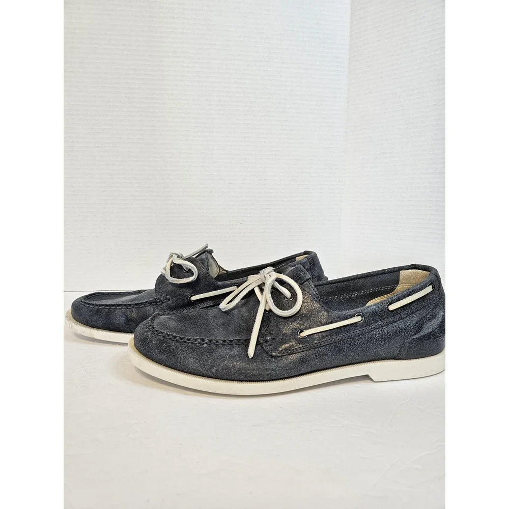 Cole Haan Yacht Club Mens Size 10M Acid‎ Wash Blue/Gray Leather Loafer